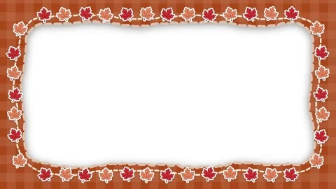 Autumn Maple Leaf Pattern Frame with Blank Copy Space Video stock 346935847