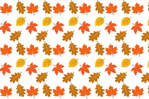 Autumn Maple Leaf Pattern with Warm Seasonal Colors Stock Illustration