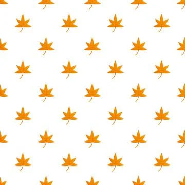Autumn maple leaf seamless pattern on white background Stock Illustration