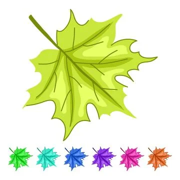 Autumn maple leaf vector cartoon graphic Illustrazione stock