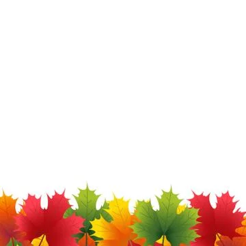 Autumn maple leaf on a white background Stock Illustration