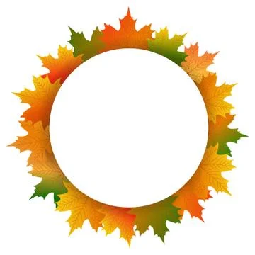 Autumn maple leaf on a white background Stock Illustration
