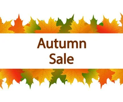 Autumn maple leaf on a white background Stock Illustration