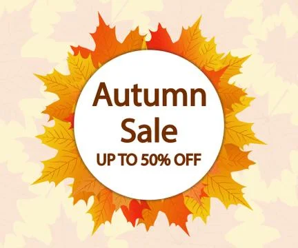 Autumn maple leaf on a white background 스톡 일러스트