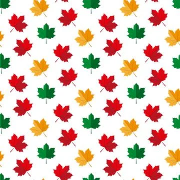 Autumn maple leafs pattern. Stock Illustration