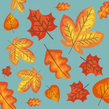 Autumn maple leafs pattern Illustrazione stock