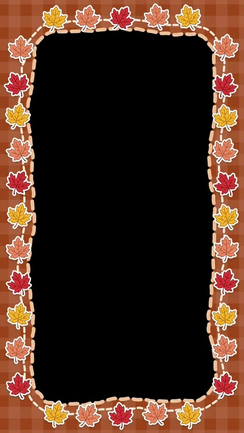 Autumn Maple Leaves Frame Motion Graphic Background Stock Footage 346197438