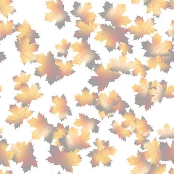 Autumn maple leaves pattern background. EPS 10 Illustrazione stock