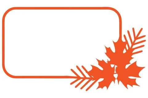 Autumn maple leaves rectangular border frame vector Stock Illustration