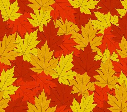 Autumn maple leaves seamless pattern 스톡 일러스트