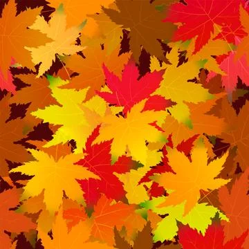 Autumn maple leaves seamless pattern 스톡 일러스트