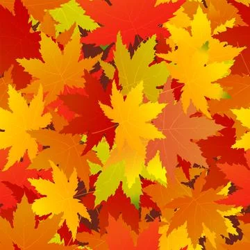 Autumn maple leaves seamless pattern Illustrazione stock