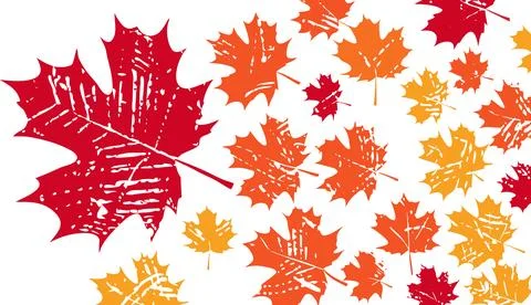 Autumn maple leaves textured background vector Illustrazione stock