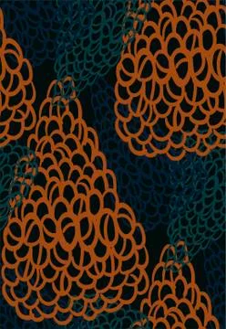Autumn meadow seamless pattern vector floral design primitive scandinavian Stock Illustration