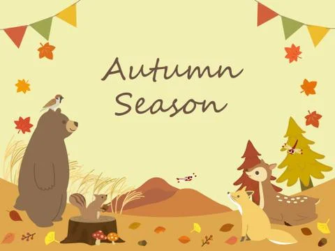 Autumn messagecard Stock Illustration