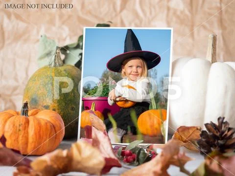 Autumn Mockup PSD photo frame PSD-Vorlage