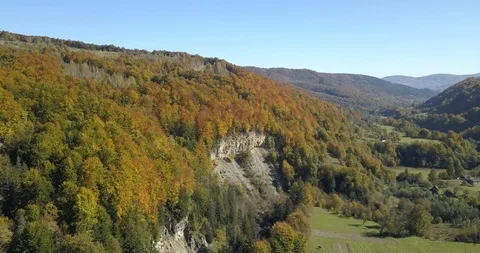 Autumn mountain forest.carpathians Stock Footage 102187600