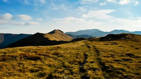 Autumn mountain range Stock Photos