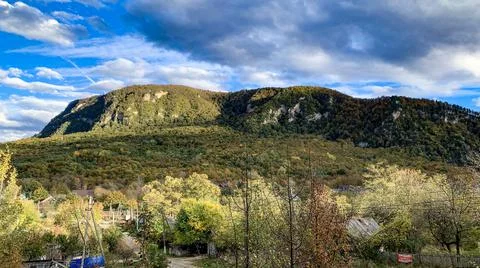 Autumn mountain river Stock Photos