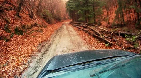 Autumn mountain road Stock Footage 14808050