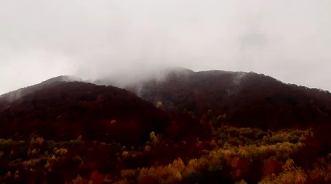 Autumn mountains are cloud Stock Footage 69055746