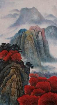 Autumn in the mountains Illustrazione stock