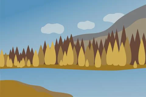 Autumn in the mountains Ilustración de archivo