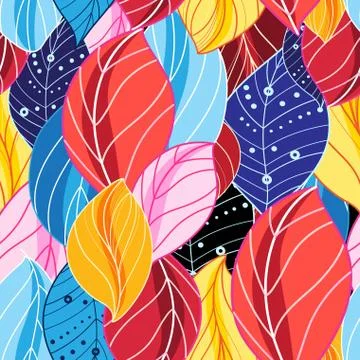 Autumn multicolored pattern Illustrazione stock