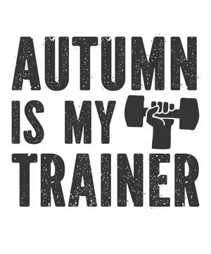 Autumn Is My Trainer Stock Illustration