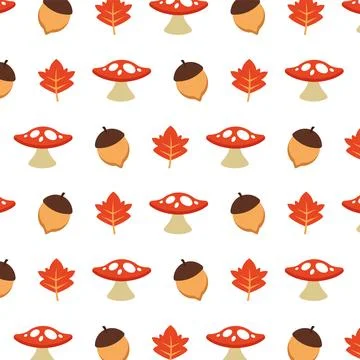 Autumn nature pattern design. Vector Illustrazione stock