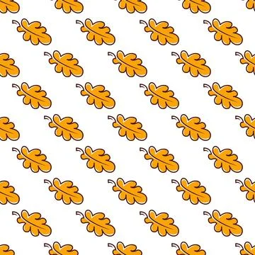 Autumn Nature Seamless Pattern Background Design Stock Illustration
