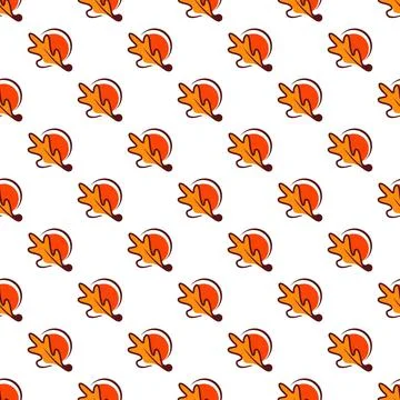 Autumn Nature Seamless Pattern Background Design Stock Illustration
