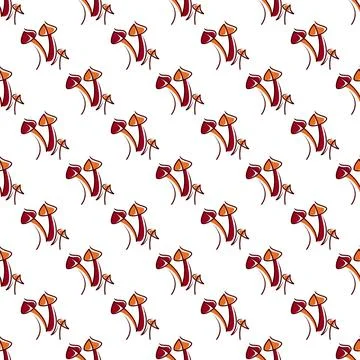 Autumn Nature Seamless Pattern Background Design Stock Illustration