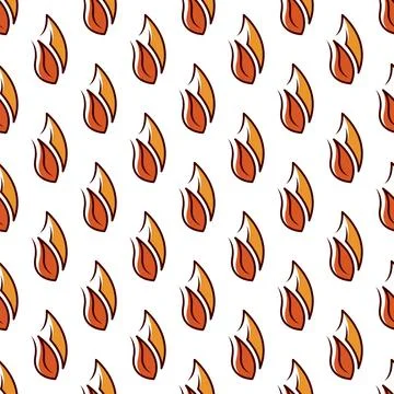 Autumn Nature Seamless Pattern Background Design Stock Illustration
