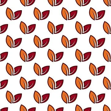 Autumn Nature Seamless Pattern Background Design Stock Illustration