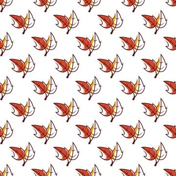 Autumn Nature Seamless Pattern Background Design Stock Illustration