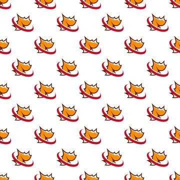Autumn Nature Seamless Pattern Background Design Stock Illustration