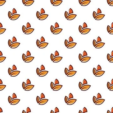 Autumn Nature Seamless Pattern Background Design Stock Illustration