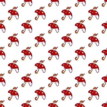 Autumn Nature Seamless Pattern Background Design Stock Illustration