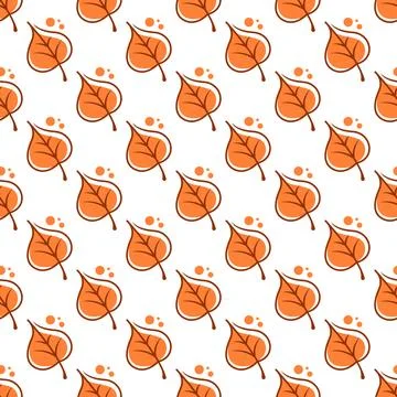 Autumn Nature Seamless Pattern Background Design Stock Illustration