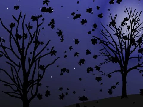 Autumn night 스톡 일러스트