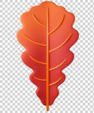 Autumn oak leaf in red Stock Illustration