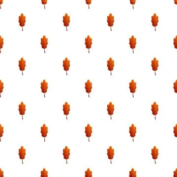 Autumn oak leaf seamless pattern background Illustrazione stock