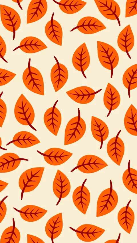 Autumn Orange Falling Leaves Seamless Background Loop for Seasonal Nature Mo Stock Footage 340857385