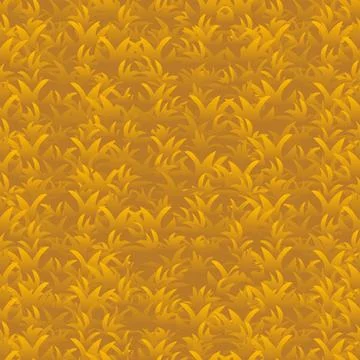 Autumn orange grass seamless pattern, vector background Stock Illustration