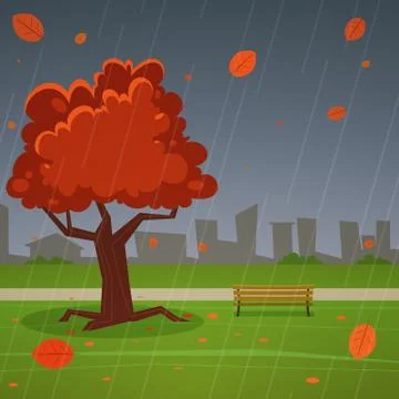 Autumn Park Stock Illustration