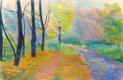 Autumn park Stock Illustration