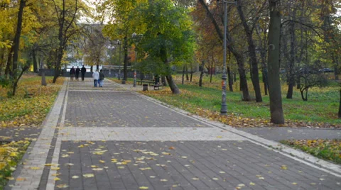 Autumn Park pan right Stockbeeldmateriaal 32244500