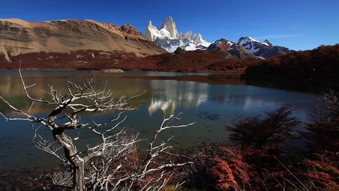 Autumn in Patagonia. Fitz Roy, Argentina Stock Footage
