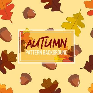 Autumn pattern background Stock Illustration